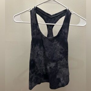 Lululemon Cool Razorback Short Tank Top *Nulu Diamond Dye Patch Grey Graphite